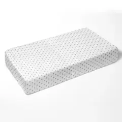 Bacati - Hearts Gray Muslin 100 percent Cotton Universal Baby US Standard Crib or Toddler Bed Fitted Sheet