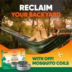 OFF! Mosquito Repellent Outdoor Coil Starter Kit - 100 Sq Ft Coverage, 4hr Duration
