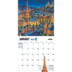 TF Publishing 2024 Wall Calendar 12"x12" Around the World