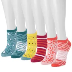 MUK LUKS Women's 6 Pack Ankle Sock
