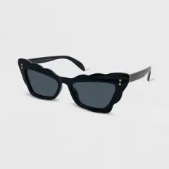 Wavy Cateye Sunglasses - Wild Fable&trade; Black
