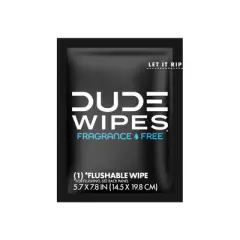 Dude Wipes Fragrance Free On-The-Go Flushable Personal Wipes - 30ct
