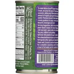 Native Forest Organic Coconut Cream Unsweetened- Case of 12/5.4 fz