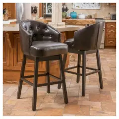 Set of 2 30.5" Ogden Barstool Brown - Christopher Knight Home