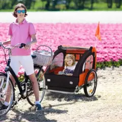 Dexmalle  2-Seat Child Bike Trailer for Kids