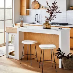 Clarkston Metal Counter Height Barstool with Upholstered Seat - Threshold&trade; designed with Studio McGee