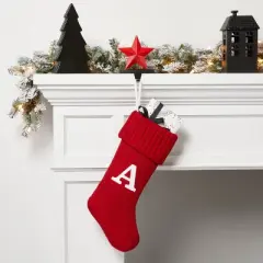 Knit Monogram Christmas Stocking Red - Wondershop&trade;