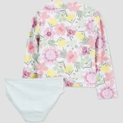 Carter's Just One You&reg; Toddler Girls' 2pc Floral Rash Guard Set