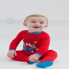 SUPER MARIO Nintendo Mario Luigi Yoshi 2 Pack Sleep N' Play Coveralls 