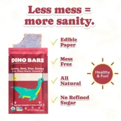 Dino Bars | Cherry Beet | Organic Mess-Free Kids Fruit Bars