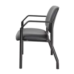 500lbs Guest Chair Antimicrobial Black - Boss Office Products