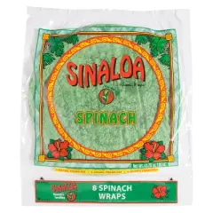 Sinaloa Spinach Hawaii Wraps Tortillas - 12.75oz/8ct