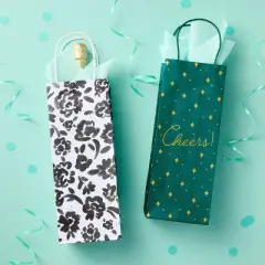 Cheers with Metallic Ink Wine Gift Bag - Spritz&trade;