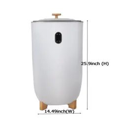 2-in-1 Portable Clothes Dryer & Heated Towel Warmer,Stainless Steel Interior,35L Capacity,Timer Function,Ideal Father's Day Gift