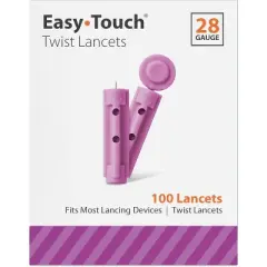 EasyTouch Twist Lancets 28 Gauge, 100 Count