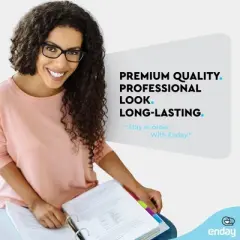 Enday Tab Binder Dividers, Insertable Color Tabs