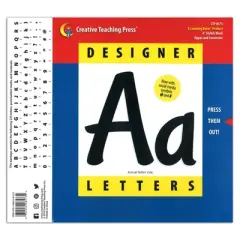 Creative Teaching Press&reg; Stylish Black 4" Designer Letters, 235/Pack