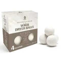 Pursonic 100% Pure New Zealand Wool Dryer Balls Fragrance Free & Biodegradable  - 6 Pack