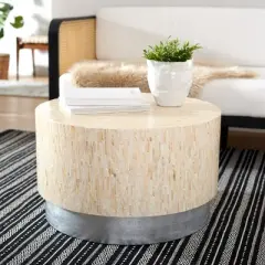 Scarlett Round Coffee Table  - Natural - Safavieh