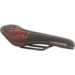Chromag Trailmaster DT Saddle - Chromoly, Black/Red