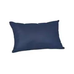 Casual Cushion Solid Sunbrella Fabric 1-Piece Indoor/Outdoor Lumbar Pillow, 19"W x 12"L