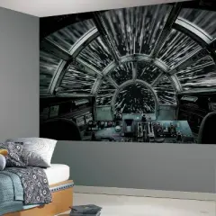 Star Wars Millennium Falcon Peel and Stick Wall Mural - RoomMates
