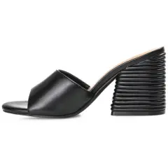 Journee Collection Womens Leslee Tru Comfort Foam Layered Block Heel Sandals