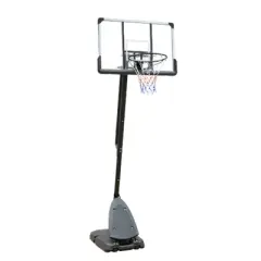 YONWAY Height Adjustable Basketball Hoop, 7.5 to 10ft Adjustable Basketball Stand with 44" Backboard, Portable Goal System with Base and Wheels