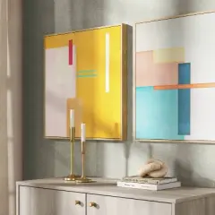 (Set of 2) 24" x 24" Color Blocks Framed Wall Canvases - Threshold&trade;