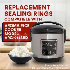 Impresa [2 Sets] Cooker Sealing Ring for Aroma Rice Cooker Replacement Parts ARC-914SBD