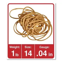 UNIVERSAL Rubber Bands Size 14 2 x 1/16 2200 Bands/1lb Pack 00114