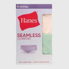 Hanes Girls&rsquo; Tween Underwear Seamless Hipster Pack, Multicolor, 4-Pack