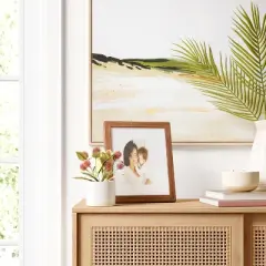 8" x 10" Matted to 5" x 7" Single Image Table Frame with Arch Brown - Threshold&trade;: Polystyrene Material, Easel Back