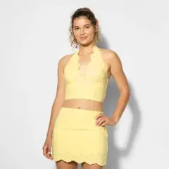 Women's V-Neck Cropped Halter Top - Wild Fable&trade;