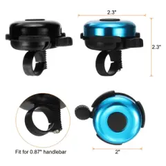 Unique Bargains Aluminum Loud Clear Sound Classic Scooters Bicycle Bells 2 Pcs 2.3"