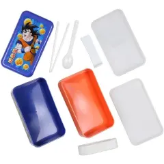 Dragon Ball Z Orange and Blue Goku Single Portion Compartment Bento Lunch Box Multicoloured