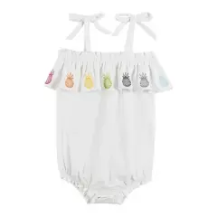 Andy & Evan Toddler Girls Pineapple Bubble White, Size 18-24 Months