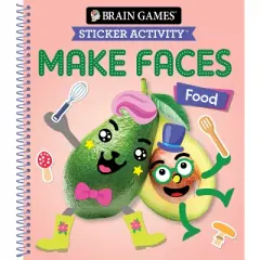 Brain Games - Sticker Activity - Make Faces: Food (Age 3 Years and Up) - by  Publications International Ltd & Brain Games & New Seasons