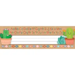 Teacher Created Resources&reg; Happy Cactus Crew Flat Name Plates, 36 Per Pack, 6 Packs