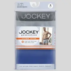 Jockey Generation&trade; Men's Boxer Briefs 3pk - Blue/Orange/Gray