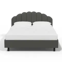Emma Shell Upholstered Platform Bed - Skyline Furniture