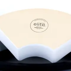 Gibson Elite Gracious Dinning 6 Piece Stoneware Sectional Serving Set with Revolving Wood Tray