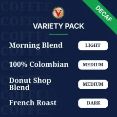 Victor Allen's Coffee Decaf Coffee Variety Pack (Decaf Donut Shop, Morning Blend, French, 100% Colombian), 54 Count, SSC Pods for Keurig K-Cup Brewers