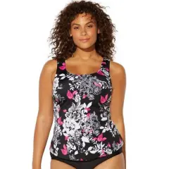 Swimsuits for All Women&rsquo;s Plus Size Classic Tankini Top
