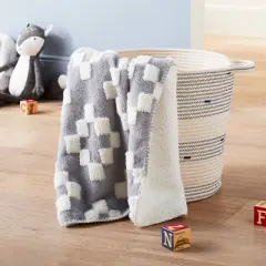 Plush Stroller Blanket Geo - Cloud Island&trade; Gray