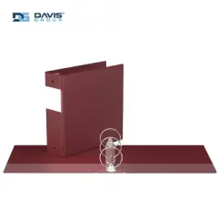 Premium Economy 3" Round Ring Binder 6pk Burgundy: Davis Group, Hard Cover, 600 Sheet Capacity, 2 Pockets, Polypropylene