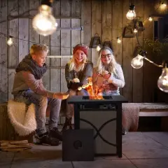 Costway 25'' Gas Fire Pit Table 40,000 BTU Propane Fire Pit Table w/ CSA Certification