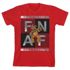 Five Nights at Freddy's Freddy Fazbear Boy's Red T-shirt