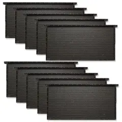 Honey Keeper 9" Black Plastic Beeswax Coated Bee Frame and Foundation Body, 10 Pack