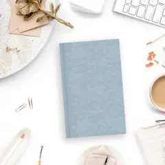 Morris & Co. by Blue Sky 5"x8" 2026&nbsp;Weekly/Monthly Bookbound Planner Hardcover Debossed Chrysanthemum Blue